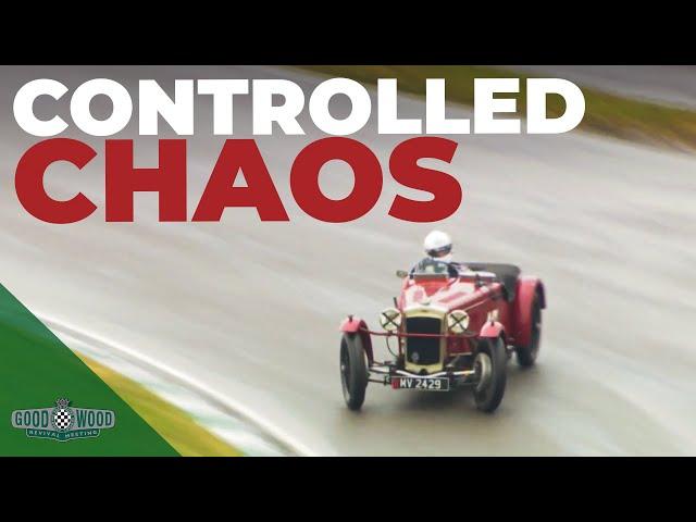 10 minutes of incredible pre-war battles and drifts | Goodwood Revival