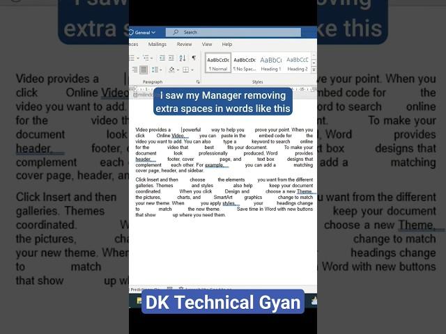 Amazing trick to remove Blank spaces in word file #computer #basiccomputertutorial #msword #blank