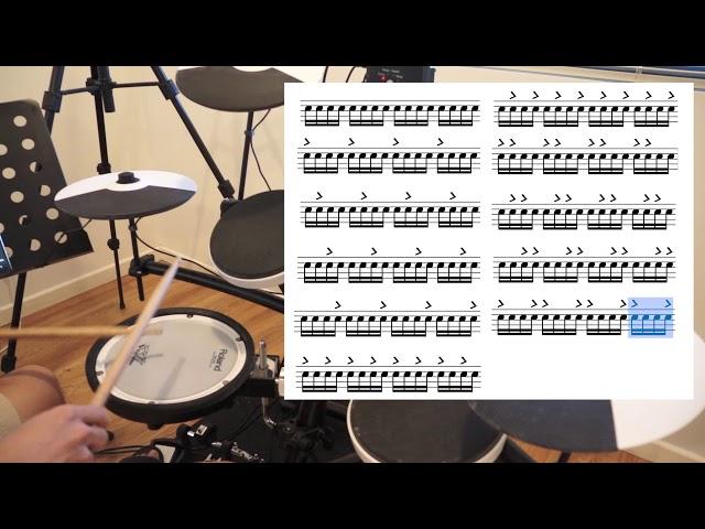 Drum Single Stroke and accents workout
