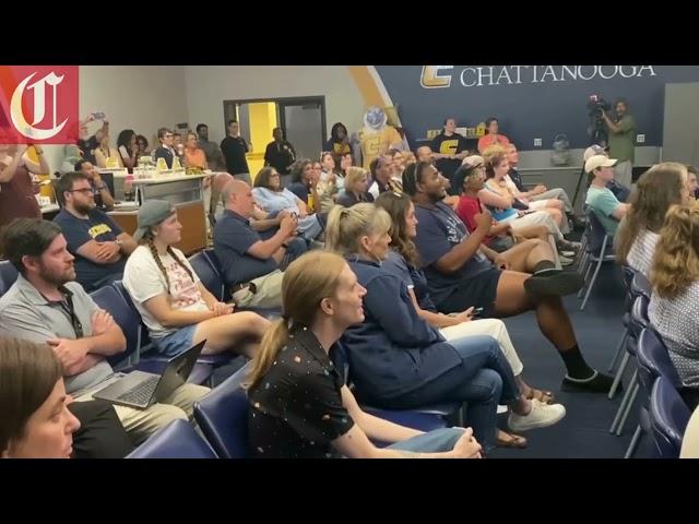 Crowd watch at UTC as Olivia Reeves goes for gold