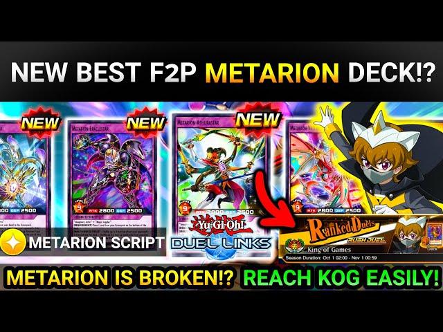 METARION IS BROKEN!? | BEST F2P KOG METARION DECK!? | 80% WIN RATE! [Yugioh Duel Links]