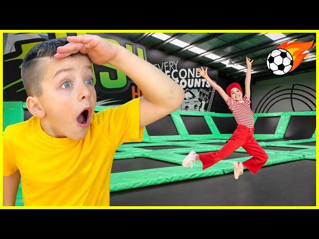 Trampoline Park and Fun Adventure with Friends ️ Dodgeball at Indoor Trampoline Park for Kids