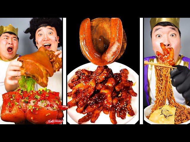 острый сырный булдак рамен, колбаса, острая курица Mukbang ASMR