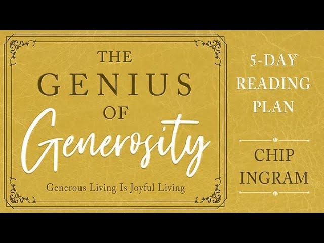 The Genius of Generosity.  If our eyes are on the things of God, He’s our master. If our eyes...