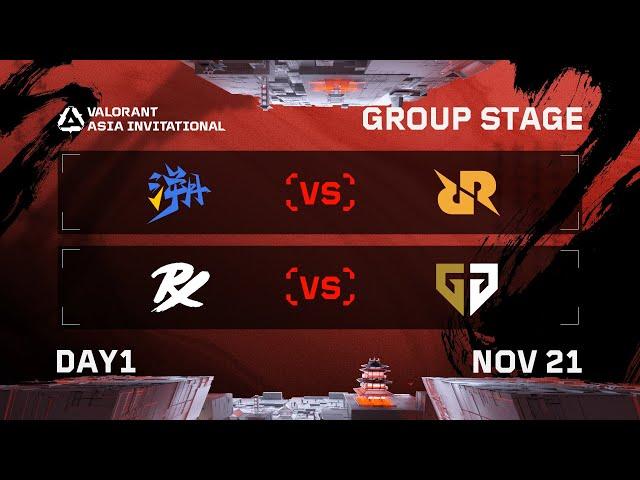 TE vs RRQ - PRX vs GEN - Group Stage - DAY 1 - VALORANT Radiant Asia Invitational