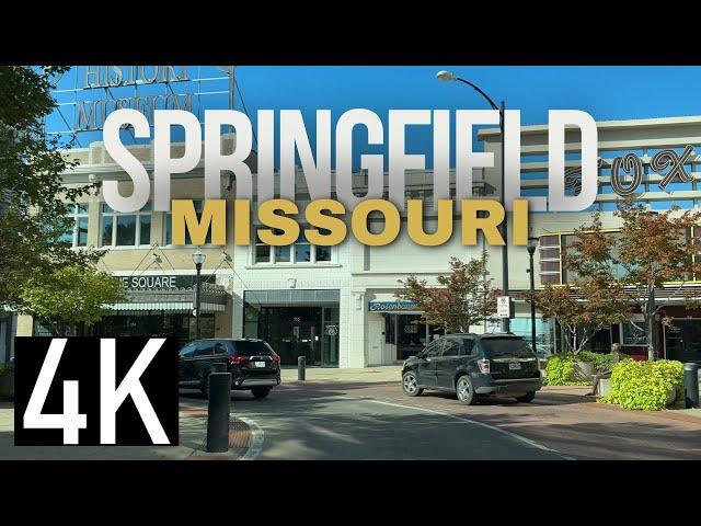 Road Tour of Springfield, Missouri in 4K - Driving in Downtown Springfield MO - Driving Tour