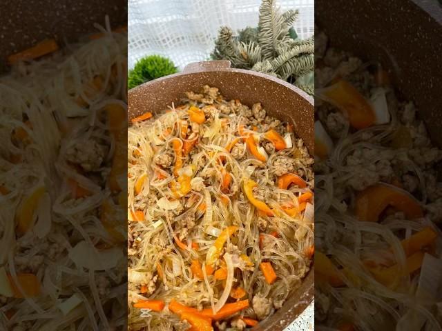 Фунчоза с фаршем #азазелло #рецепт #рекомендации #фунчоза #фарш #мясо #овощи #еда #быстро #бюджетно