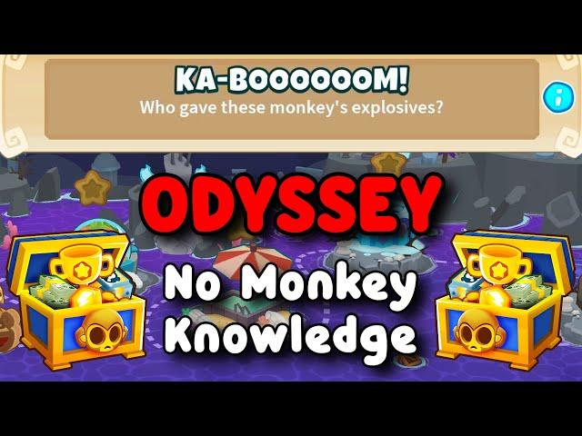 BTD6 Odyssey | No Monkey Knowledge Guide | Hard Mode Tutorial | KA-BooooooM!