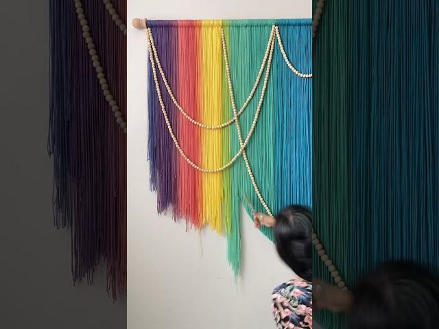 Easy Macrame | Boho Wall Decor | Colorful Wall Art | Fiber Art | DIY Decor Ideas | Aesthetic Decor