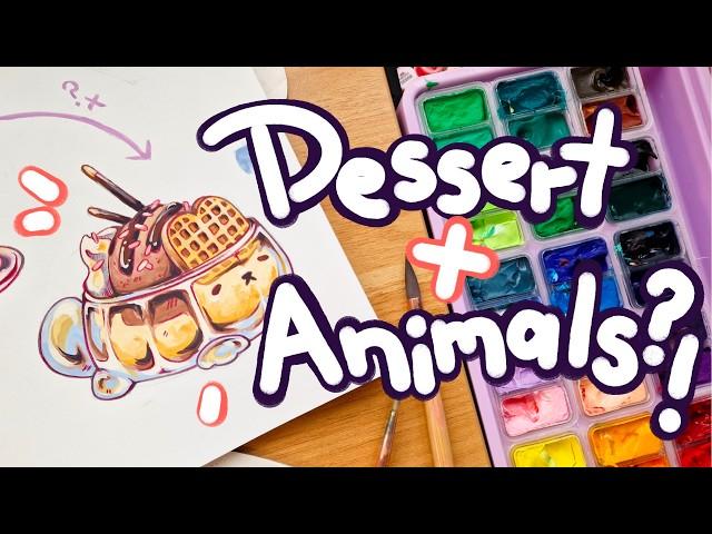 Turning sweet Treats into cute Creatures! || draw with me