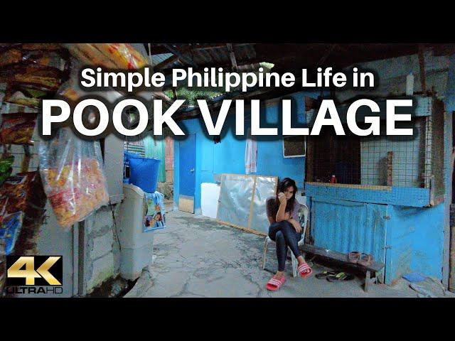 The SIMPLE LIFE in Pook Village Quezon City Philippines - Walking Tour [4K]