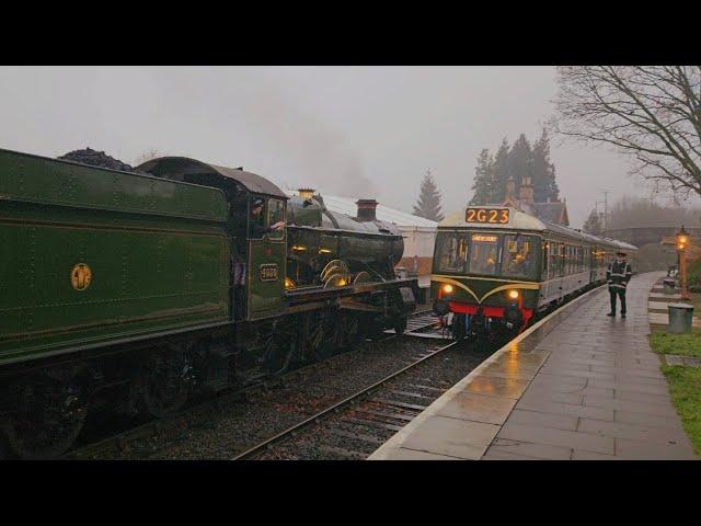 8K Steam ! A Bleak Winter Arrival At Arley Station (SVR)