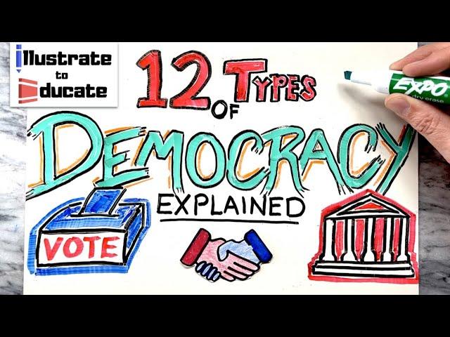 Democracy Explained- 12 Types - Direct, Representative, Parliamentary, Presidential, Social, Liberal