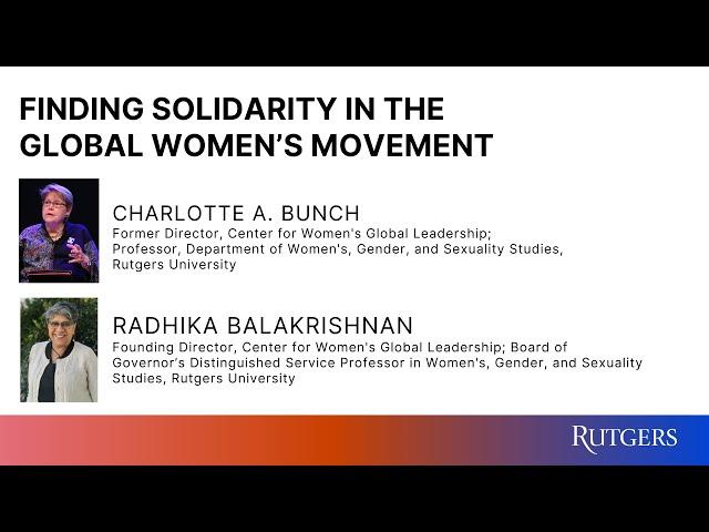 Finding Solidarity in the Global Women’s Movement