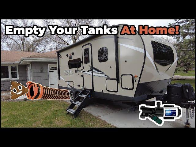 How to use a RV Macerator Pump to empty holding tanks at home!
