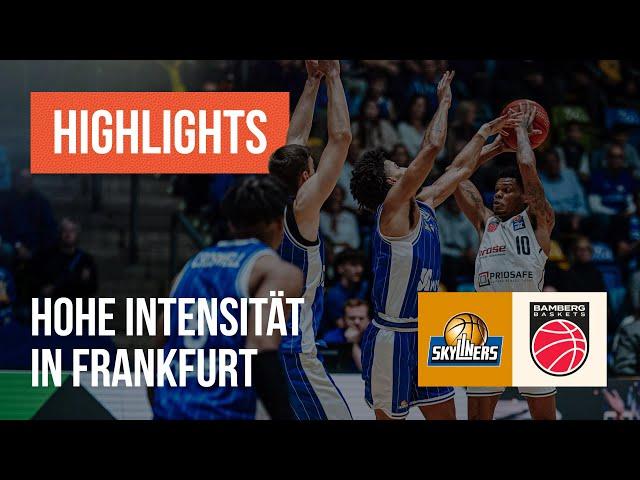 Hohe Intensität! SKYLINERS Frankurt - Bamberg Baskets - BBL Highlights