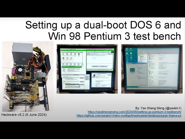 Setting up a dual-boot DOS 6 and Win 98 Pentium 3 test bench - Hackware v8.2