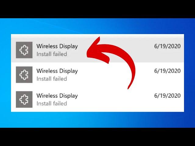 How To Fix Wireless Display Install Failed on Windows 11 / 10