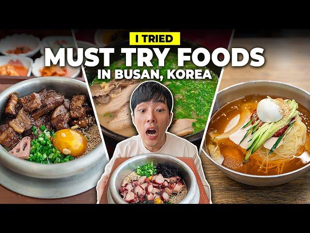 I Tried THE BEST KOREAN FOODS in Busan, Korea