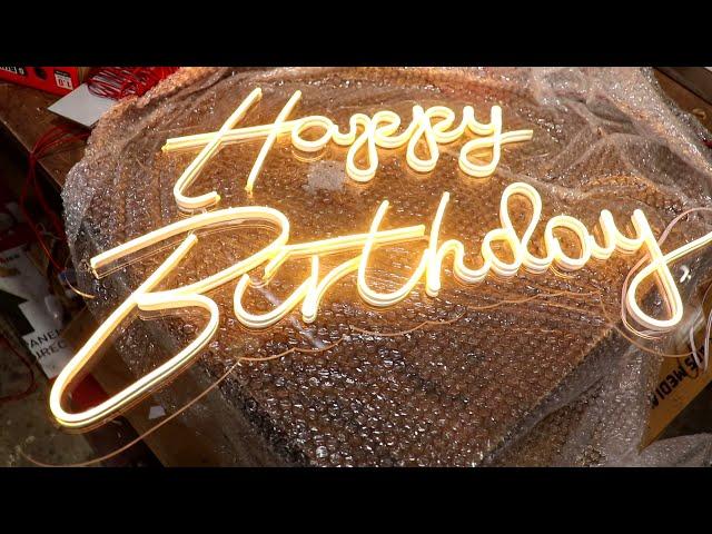 Happy Birthday Neon Sign | Neon  Lights | Unique Ads Media