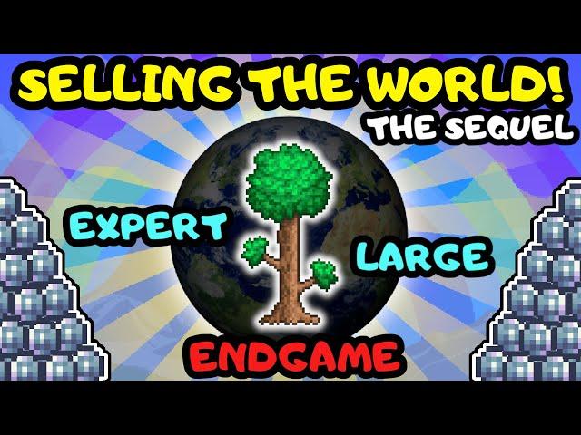 MANUALLY MINING and SELLING a LARGE, EXPERT, ENDGAME World? Terraria 1.4