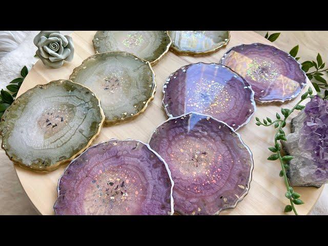 Beautiful Geode Agate Resin Coasters: Resin Art Tutorial