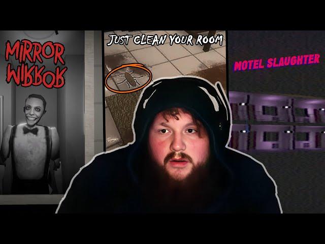 Playing three indie horror games...