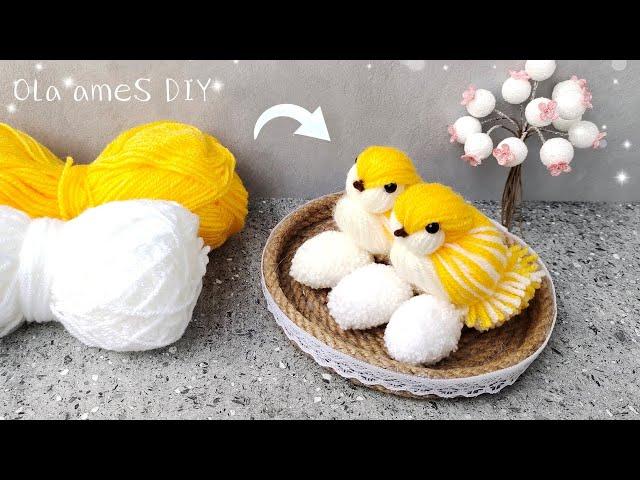 Amazing Craft Ideas with Wool - DIY Bird with Yarn - Easy Woolen Dolls Idea -How to Make Woolen Bird