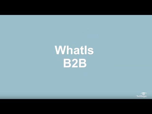 What is B2B (Business to Business)?