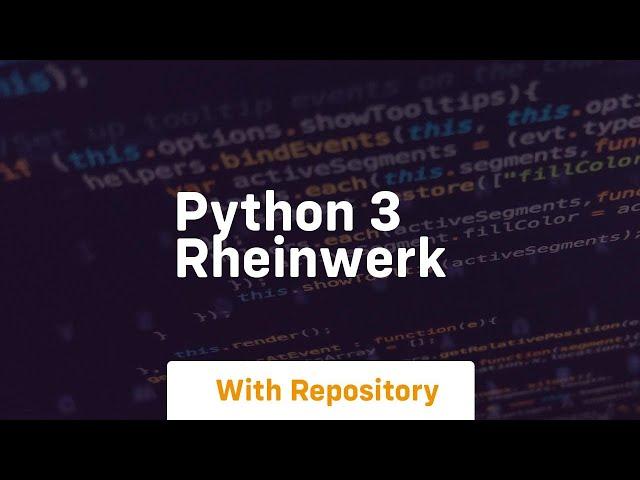 python 3 rheinwerk