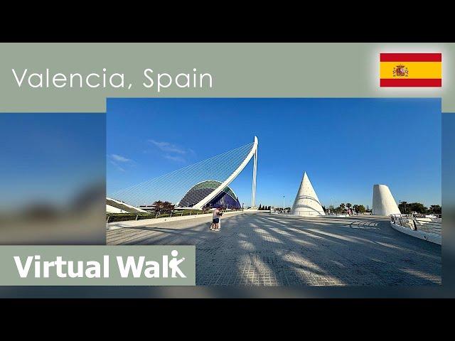 4K HDR Walk Modern Architecture in Ciudad de las Artes y las Ciencias  Valencia  - Spain