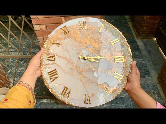 How to make resin clock? Step by step complete tutorial | Resin art by Kainaat