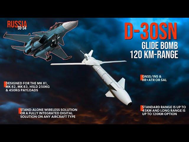 Russia's Su-34 HBO Light Bomber Appeared With 120 km-range D-30SN Glide Bomb