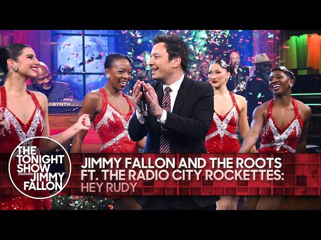 Jimmy Fallon and The Roots ft. The Radio City Rockettes: Hey Rudy | The Tonight Show