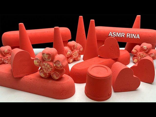 ASMR only red baking soda with sandy texture