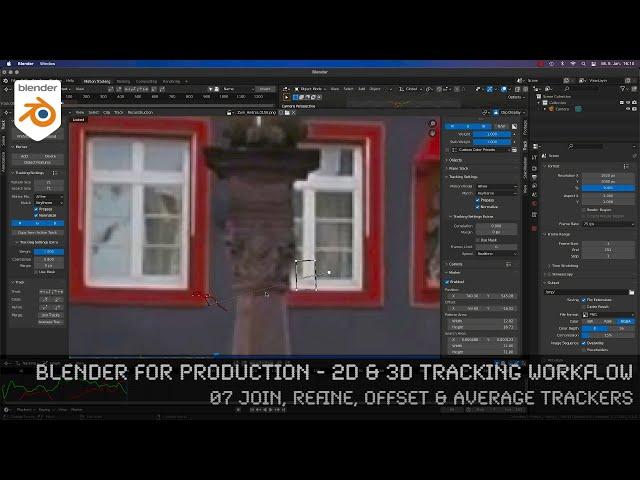 Blender 3.0 for Production - 2D & 3D Tracking Workflow - 07 Join, Refine, Offset & Average Trackers