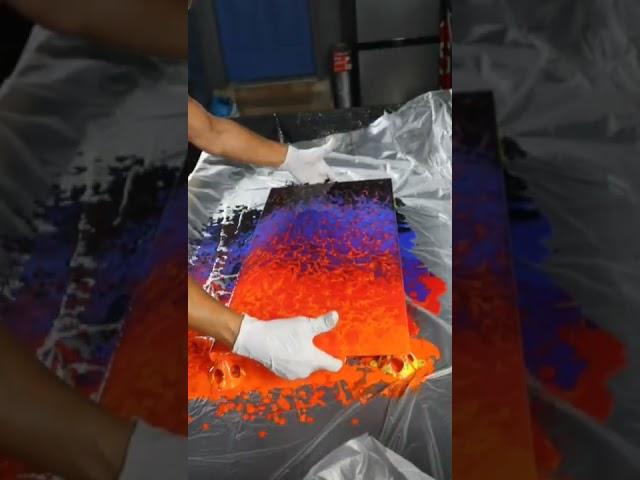 COOL ACRYLIC SWIPE PAINT REACTION! - FLUID ART