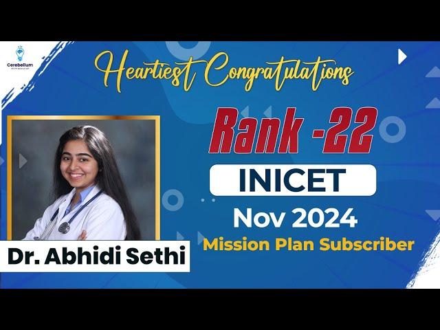 T&Ds Refined My Critical Thinking & Exam Strategies: Dr. Abhidi Sethi  Rank 22 in INI CET  Nov 2024