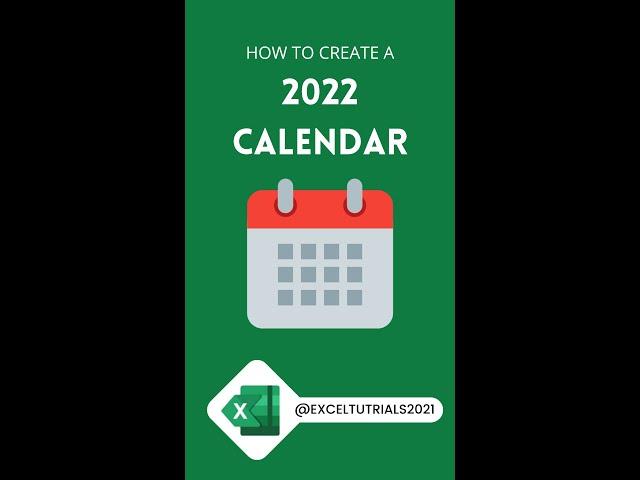 How to create Calendar in Excel