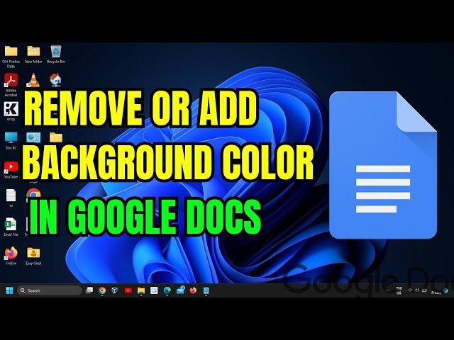 How To Remove or Add Background Color in Google Docs - Easy Tutorial