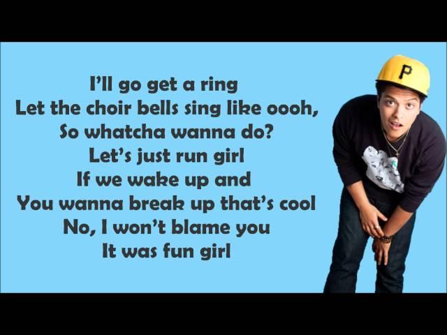 Bruno Mars - Marry You Lyrics Video