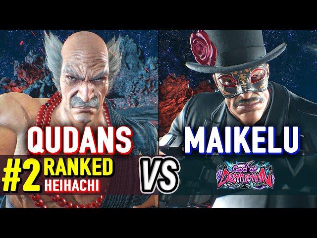 T8  QUDANS (#2 Ranked Heihachi) vs MAIKELU (Jack-8)  Tekken 8 High Level Gameplay