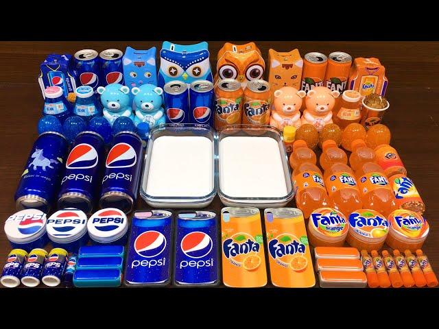 PEPSI vs FANTA ! Mixing Random Things into Glossy Slime ! Satisfying Slime Video #176