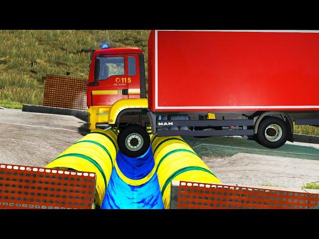 Cars vs Upside Down Speed Bumps #23 | BeamNG.DRIVE