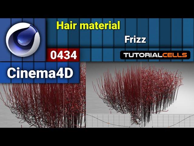 0434. hair material ( hair Frizz ) in cinema 4d