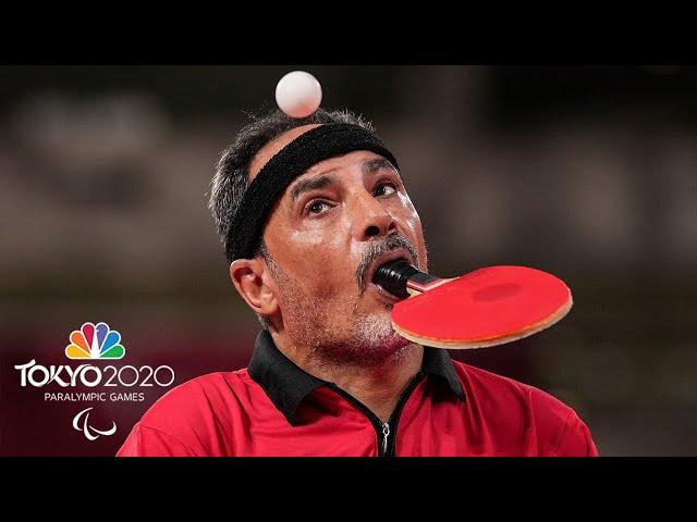 Ibrahim Hamadtou, without arms, impresses in table tennis | Tokyo 2020 Paralympics | NBC Sports