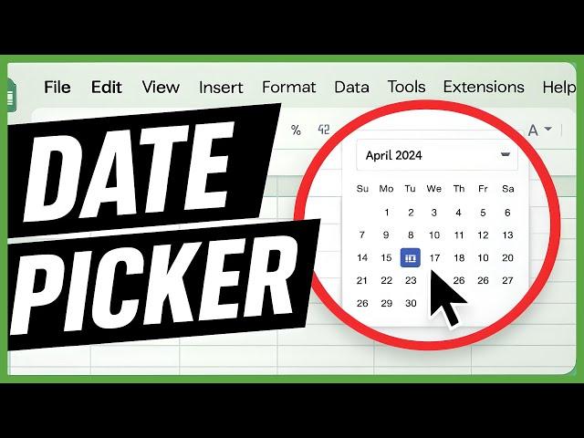 How To Add A Calendar Date Picker In Google Sheets
