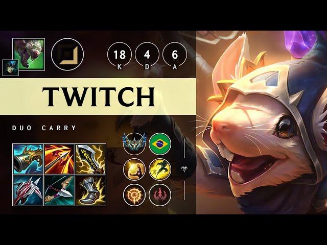 Twitch ADC vs Karthus: Triple Kill, Legendary - BR Challenger Patch 14.24