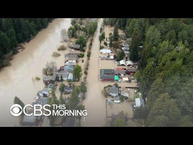 Floodwaters cut off entire towns in Northern California