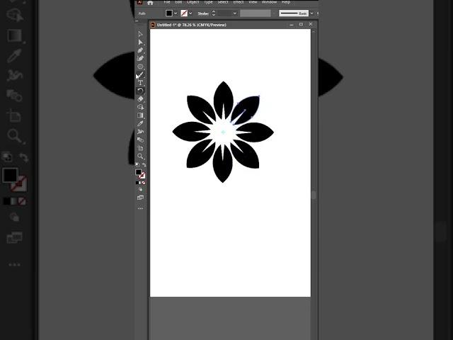 How To draw Vector Flower in illustrator#shorts #illustrator